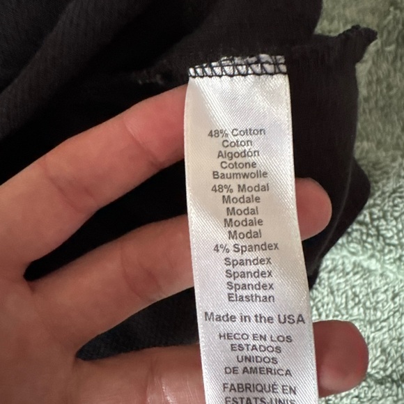 Michael Stars Classic Black Midi V-Neck Dress - Picture 5 of 10